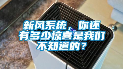 新風(fēng)系統(tǒng)，你還有多少驚喜是我們不知道的？